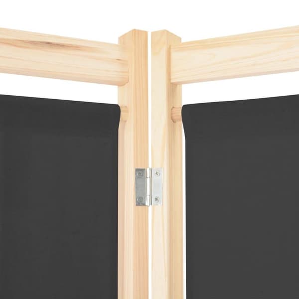 vidaXL Romdeler 3 paneler grå 120x170x4 cm stoff