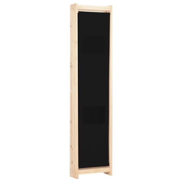 vidaXL Romdeler 4 paneler svart 160x170x4 cm stoff