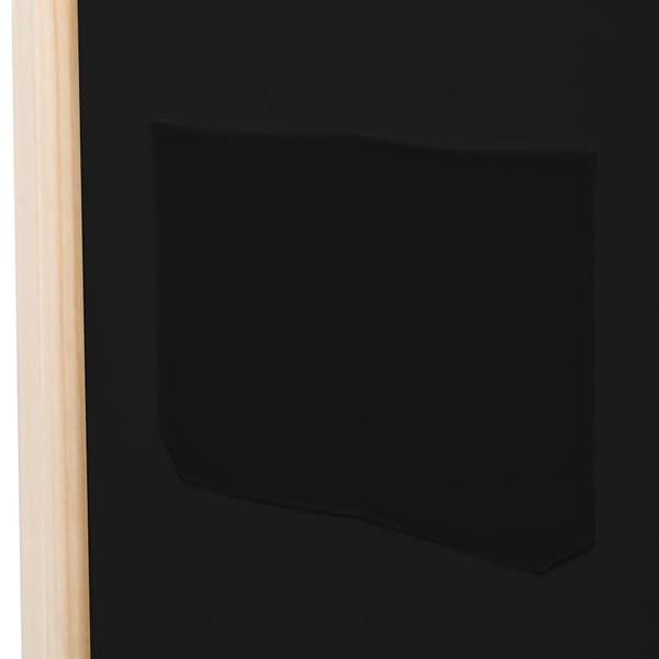 vidaXL Romdeler 4 paneler svart 160x170x4 cm stoff