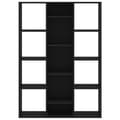 Miniatyrbilde 5 av 8: vidaXL Bokhylle/Romdeler svart 100x24x140 cm konstruert tre