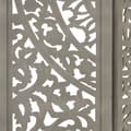 Miniatyrbillede 4 af 7: vidaXL 3-panels rumdeler håndskåret 120 x 165 cm massivt mangotræ grå