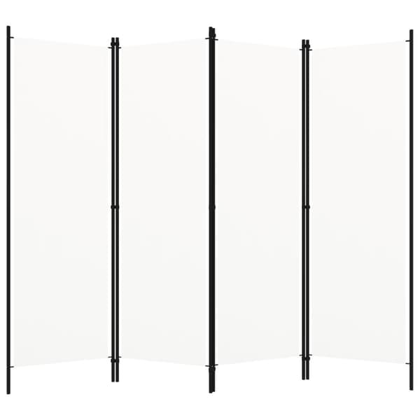vidaXL 4-panels rumdeler 200 x 180 cm hvid
