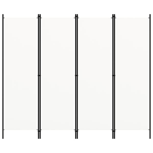 vidaXL 4-panels rumdeler 200 x 180 cm hvid