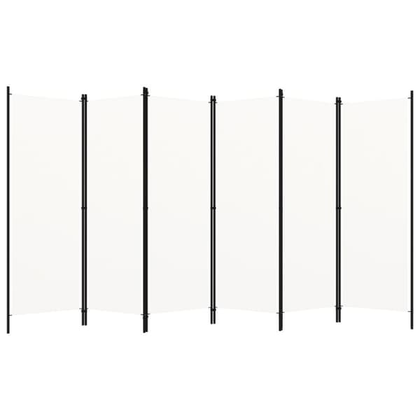 vidaXL 6-panels rumdeler 300 x 180 cm hvid