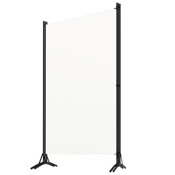 vidaXL 3-panels rumdeler 260x180 cm stof hvid