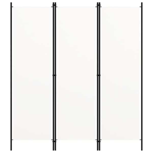 vidaXL Romdeler 3 paneler hvit 150x180 cm