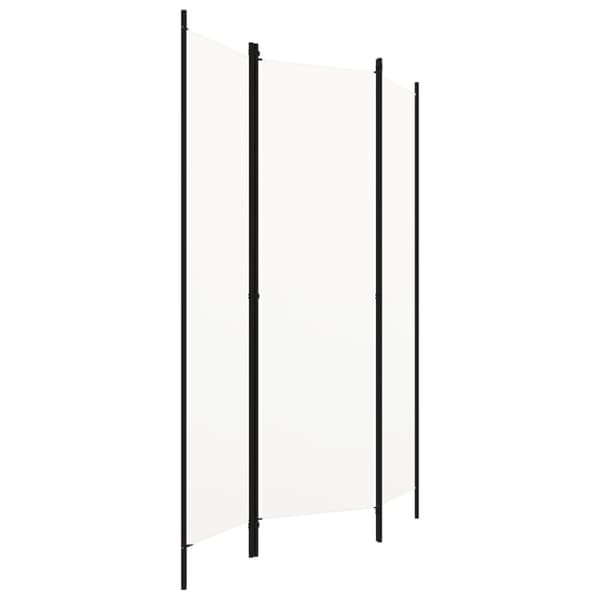 vidaXL Romdeler 3 paneler hvit 150x180 cm