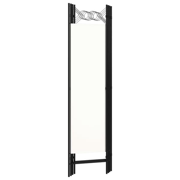 vidaXL 4-panels rumdeler 160x180 cm cremehvid