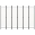 Miniatyrbillede 2 af 6: vidaXL 6-panels rumdeler 240 x 180 cm hvid