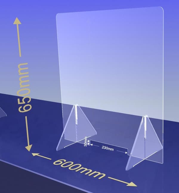 Skyddsskärm Desk Mobile 60x65cm