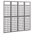 Miniatyrbilde 3 av 6: vidaXL Romdeler/espalier 4 paneler heltre gran grå 161x180 cm