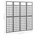 Miniatyrbilde 6 av 6: vidaXL Romdeler/espalier 4 paneler heltre gran grå 161x180 cm