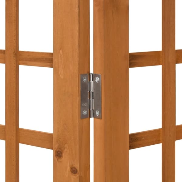vidaXL 3-panels rumdeler/espalier 121x180,5 cm massivt grantræ