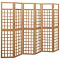Miniatyrbillede 1 af 6: vidaXL 6-panels rumdeler/espalier 242,5x180 cm massivt grantræ