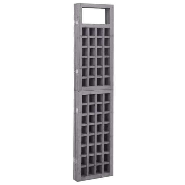 vidaXL 3-panels rumdeler/espalier 121x180 cm massivt grantræ grå