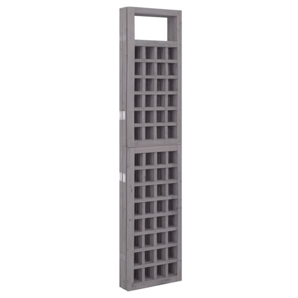 vidaXL 5-panels rumdeler/espalier 201,5x180 cm massivt grantræ grå