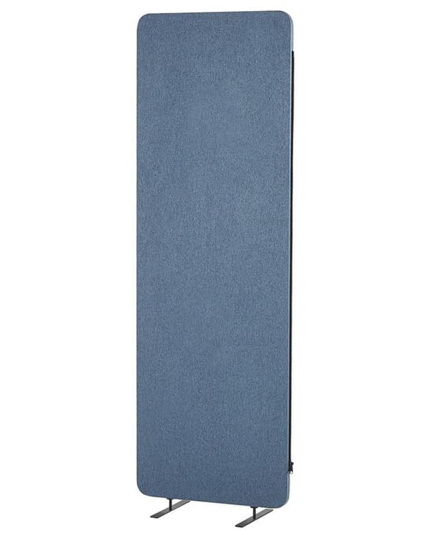 3-Panel Rumsavdelare Blå tyg Sekretesskärm Kontorsavdelare Vägg Ljuddämpande