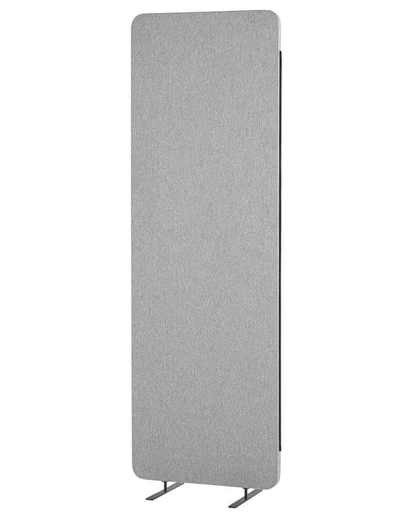 3-Panel Rumsavdelare Ljusgrå tyg Sekretesskärm Kontoravdelare Vägg Ljuddämpande
