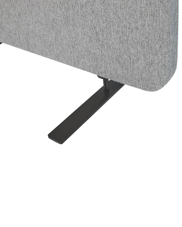 3-Panel Rumsavdelare Ljusgrå tyg Sekretesskärm Kontoravdelare Vägg Ljuddämpande