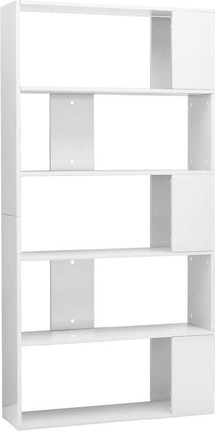 Modern Bookcase - Dresser - Backcase - Wall Cabinet - Open Wall Cabinet - Room Divider - Multifunktionellt skåp - High Gloss White - 80 x 24 x 159 cm