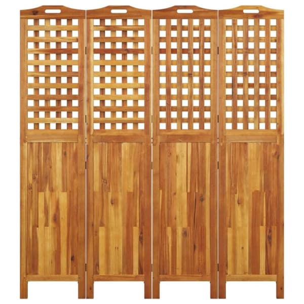 vidaXL Romdeler 4 paneler 162x2x180 cm heltre akasie