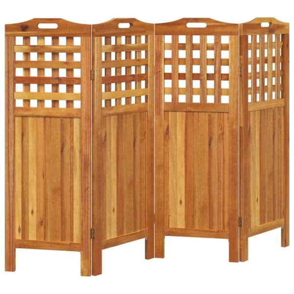 vidaXL Romdeler 4 paneler 162x2x115 cm heltre akasie