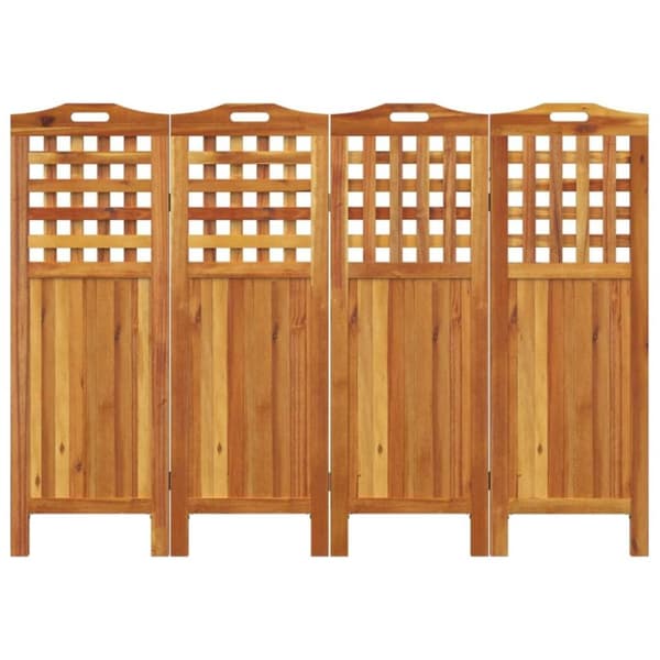 vidaXL Romdeler 4 paneler 162x2x115 cm heltre akasie