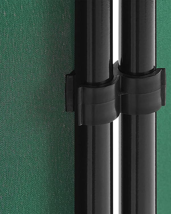 Romdeler Grønn Polyester Svart Stålramme 5 Paneler Dekorativ Skjerm Skillevegg