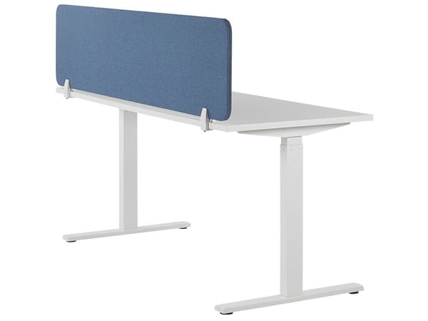 Skrivebordsskjerm Blå PET Akustikkplate Stoffpolstret 160 x 40 cm
