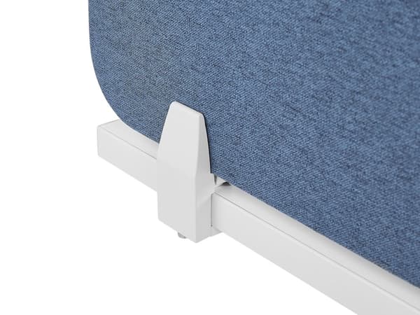 Skrivebordsskjerm Blå PET-plate med Stofftrekk 80 x 40 cm Akustisk Skjerm Modulære Monteringsklemmer Hjemmekontor