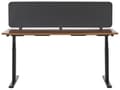 Miniatyrbilde 7 av 11: Skrivebordsskjerm Mørkegrå PET-plate med Stofftrekk 180 x 40 cm Akustisk Skjerm Modulære Monteringsklemmer Hjemmekontor