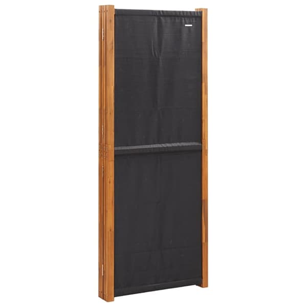 vidaXL Romdeler 5 paneler svart 350x180 cm