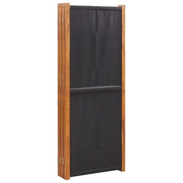 vidaXL Romdeler med 6 paneler svart 420x180 cm