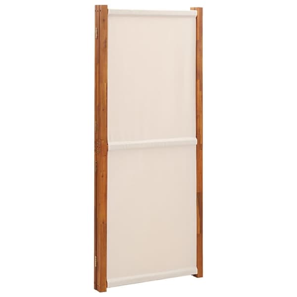 vidaXL Romdeler 3 paneler kremhvit 210x180 cm