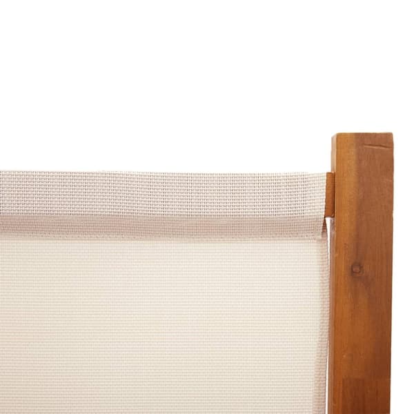 vidaXL Romdeler 3 paneler kremhvit 210x180 cm