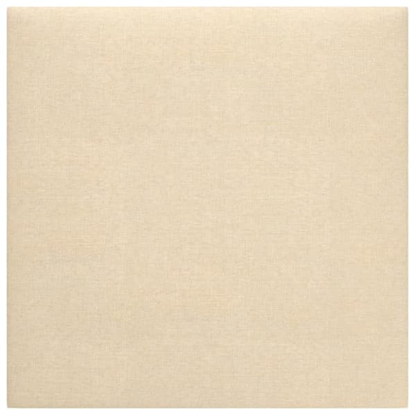 vidaXL vægpaneler 12 stk. 30x30 cm 1,08 m² stof cremefarvet
