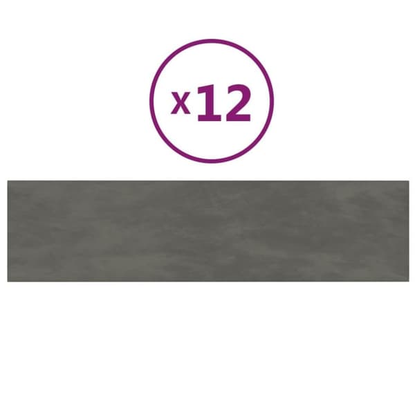 vidaXL vægpaneler 12 stk. 60x15 cm 1,08 m² fløjl mørkegrå