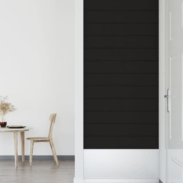 vidaXL vægpaneler 12 stk. 90x15 cm 1,62 m² fløjl sort