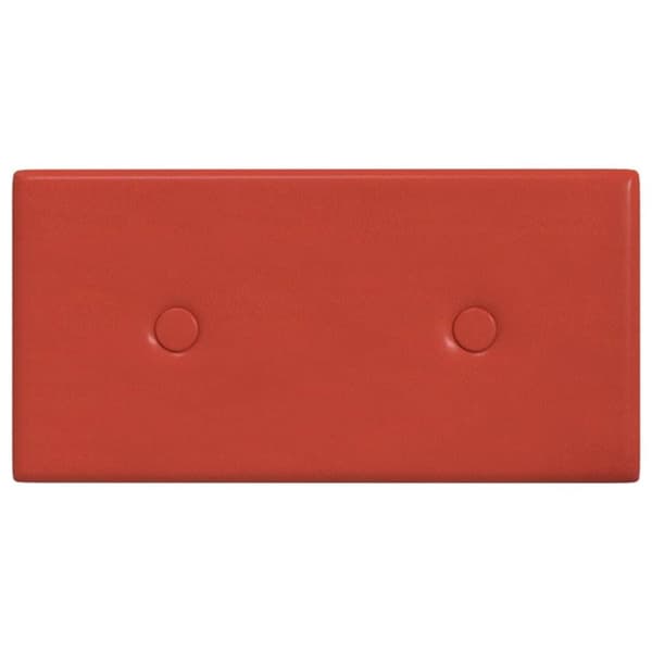 vidaXL vægpaneler 12 stk. 30x15 cm 0,54 m² kunstlæder rød