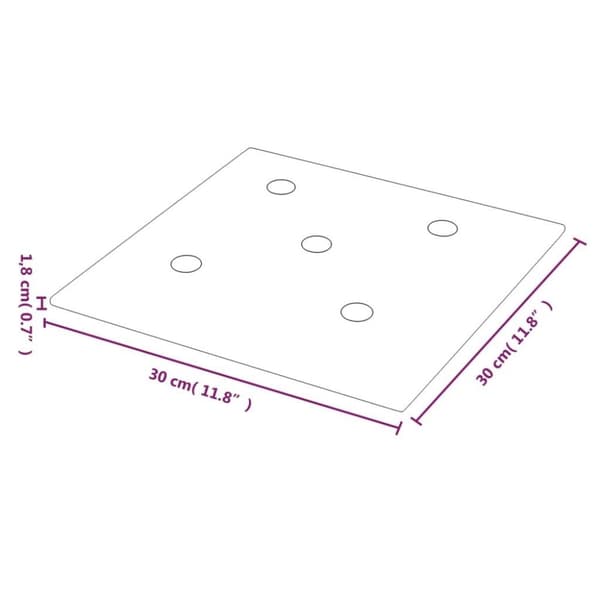 vidaXL vægpaneler 12 stk. 30x30 cm 1,08 m² kunstlæder vinrød