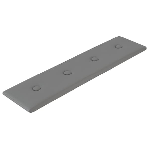 vidaXL vægpaneler 12 stk. 60x15 cm 1,08 m² kunstlæder grå