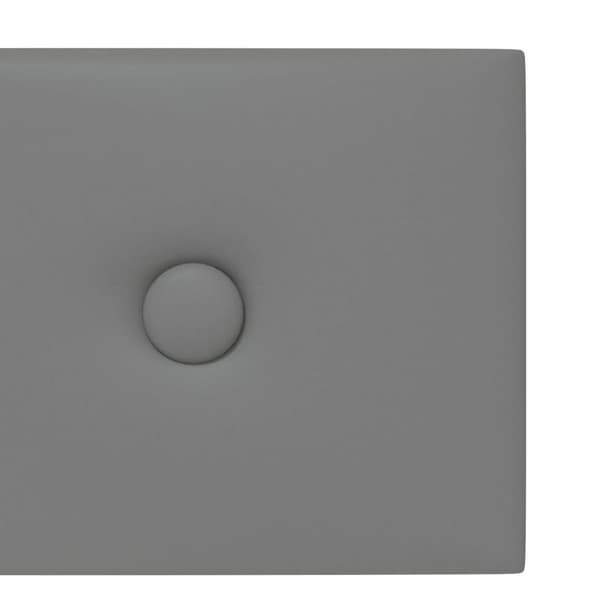 vidaXL vægpaneler 12 stk. 60x15 cm 1,08 m² kunstlæder grå