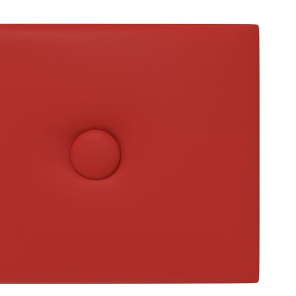 vidaXL vægpaneler 12 stk. 60x15 cm 1,08 m² kunstlæder vinrød