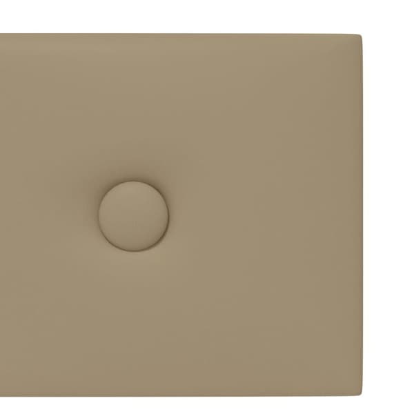 vidaXL vægpaneler 12 stk. 60x15 cm 1,08 m² kunstlæder cappuccinofarvet