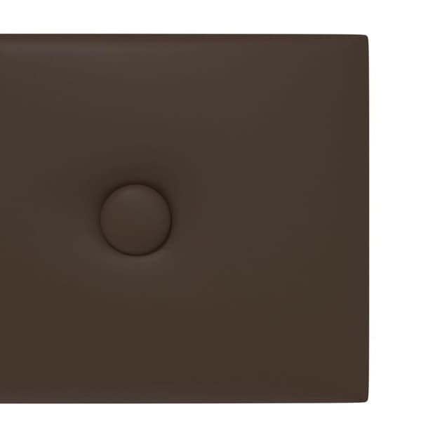 vidaXL vægpaneler 12 stk. 60x15 cm 1,08 m² kunstlæder brun