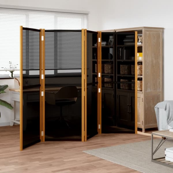 vidaXL 4-panels rumdeler 280x180 cm sort