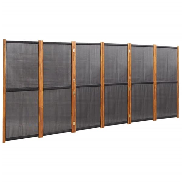 vidaXL 6-panels rumdeler 420x180 cm sort