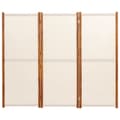 Miniatyrbillede 3 af 7: vidaXL 3-panels rumdeler 210x180 cm cremefarvet