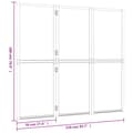 Miniatyrbillede 6 af 7: vidaXL 3-panels rumdeler 210x180 cm cremefarvet
