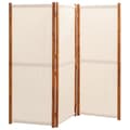 Miniatyrbillede 2 af 7: vidaXL 3-panels rumdeler 210x180 cm cremefarvet
